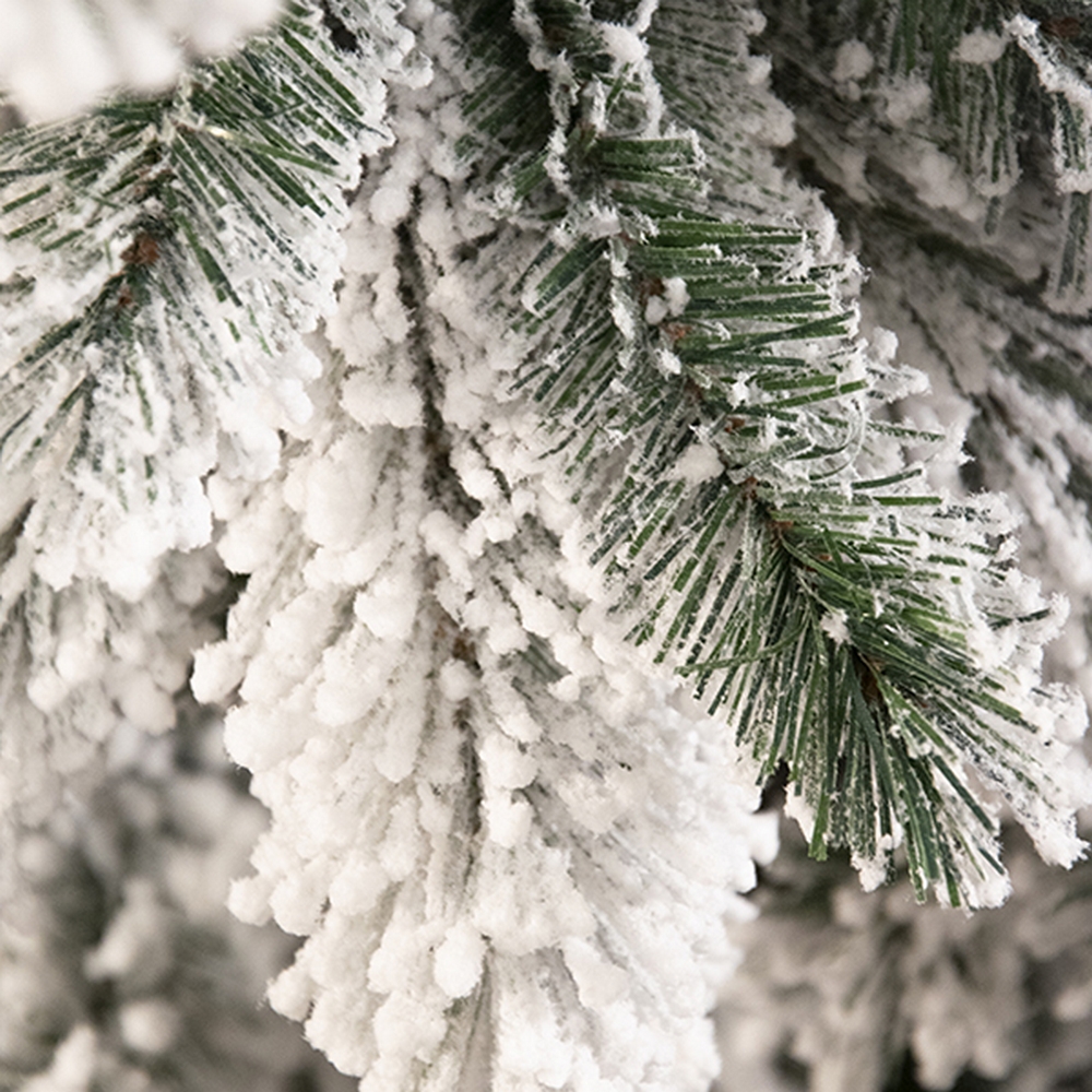 Albero di Natale Gran Paradiso innevato 150cm verde e bianco Viscio - Foto 1