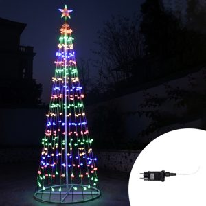 Foto principale Albero luminoso a cono da 360 Led altezza 2 metri Multicolore Wisdom