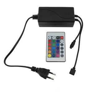 Foto principale Alimentatore striscia Led 12V 60W 5A Plug & Play RGB con telecomando IP20 Trasformatore uso interno LEDme
