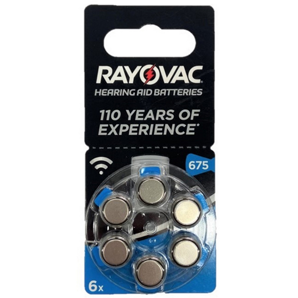 Foto principale Batteria acustica Rayovac 675 Blu 1,45V Zinco-Aria confezione da 6 pile