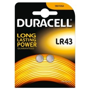 Foto principale Batteria bottone Duracell 1,5V LR43 Alcalina confezione da 2 pile