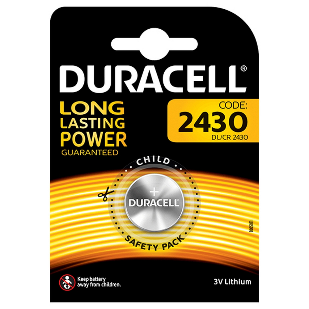 Foto principale Batteria bottone Duracell 3V CR2430 Litio confezione da 1 pila