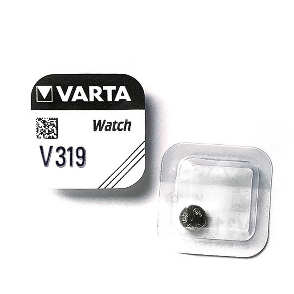 Foto principale Batteria bottone Varta 1,55V V319 Ossido d’Argento confezione da 1 pila