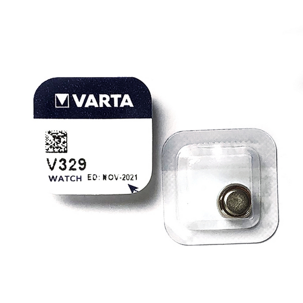 Foto principale Batteria bottone Varta 1,55V V329 Ossido d’Argento confezione da 1 pila