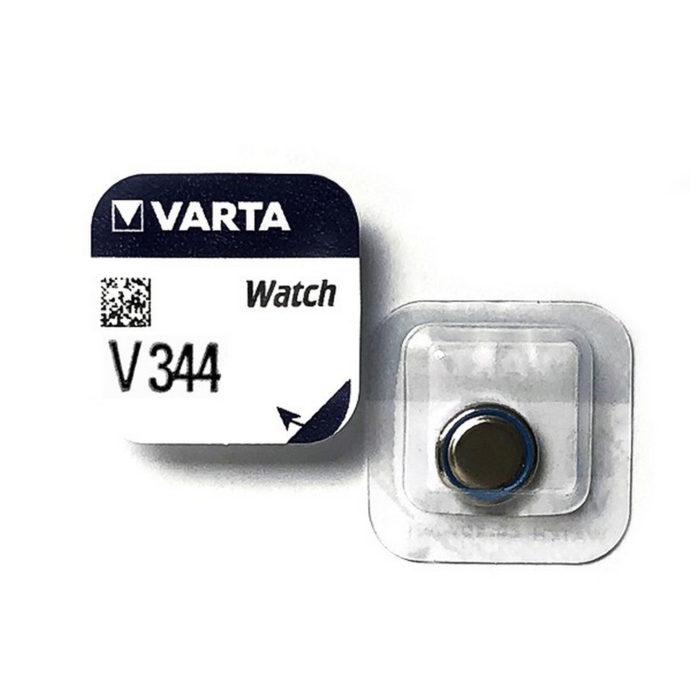 Foto principale Batteria bottone Varta 1,55V V344 Ossido d’Argento confezione da 1 pila