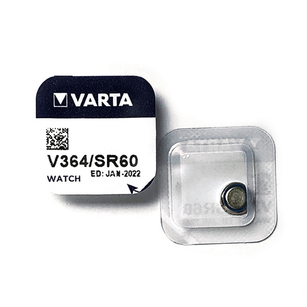 Foto principale Batteria bottone Varta 1,55V V364 Ossido d’Argento confezione da 1 pila