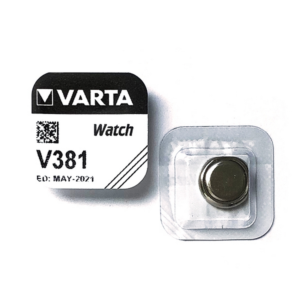 Foto principale Batteria bottone Varta 1,55V V381 Ossido d’Argento confezione da 1 pila