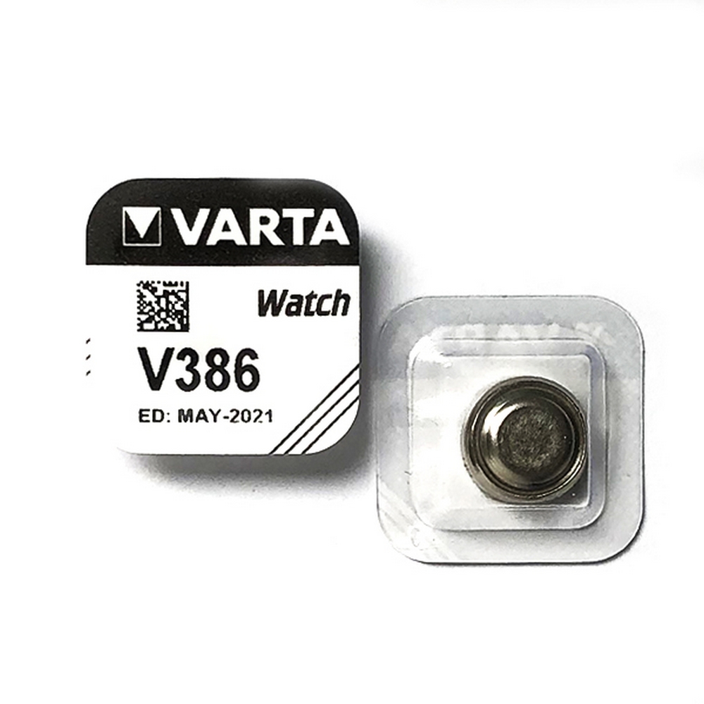 Foto principale Batteria bottone Varta 1,55V V386 Ossido d’Argento confezione da 1 pila