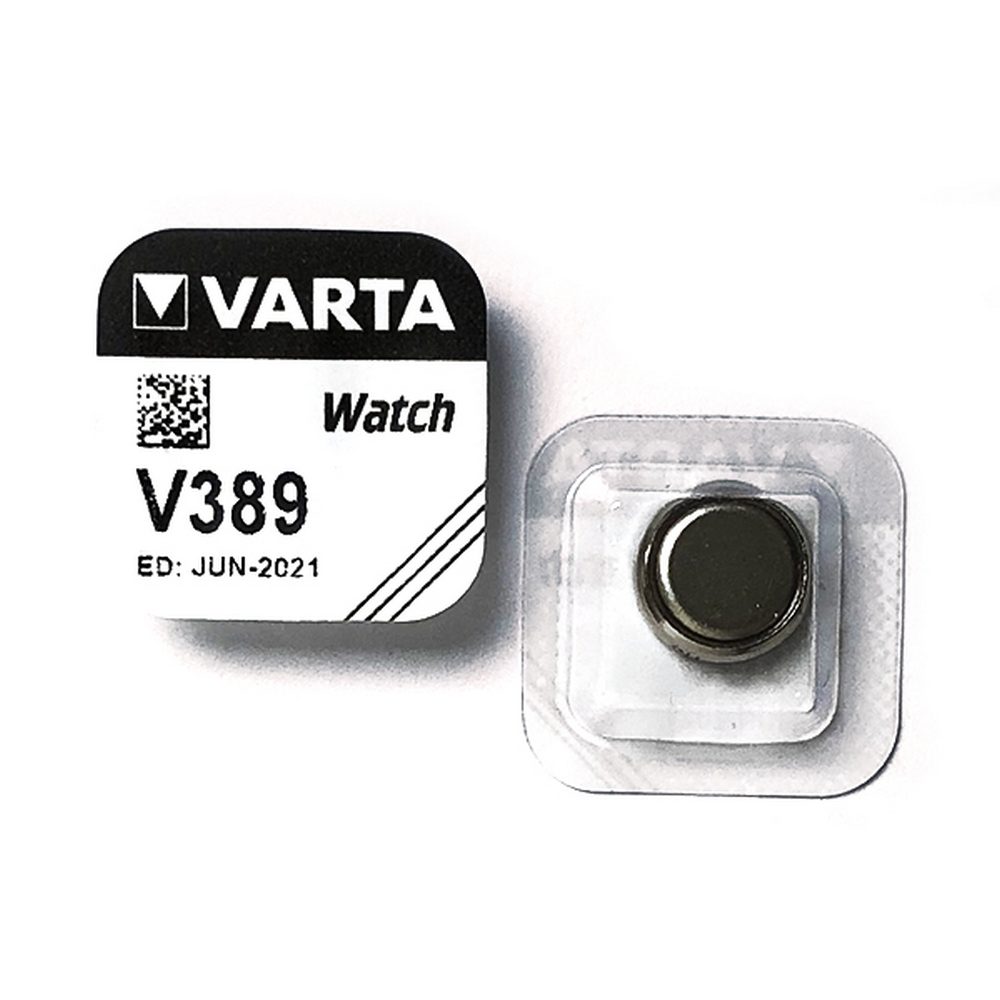 Foto principale Batteria bottone Varta 1,55V V389 Ossido d’Argento confezione da 1 pila