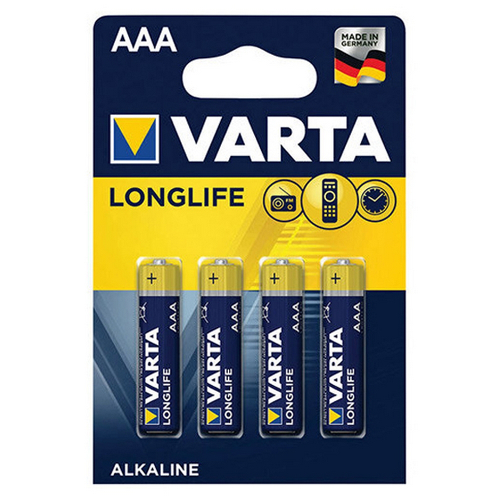 Batteria Varta 1,5V AAA Ministilo Longlife Alcalina confezione da 4 pile 