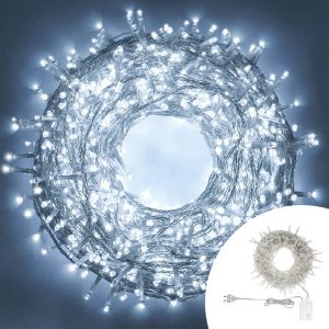 Foto principale Catena di luci 14 metri da 200 Led Bianco Freddo con cavo trasparente Wisdom