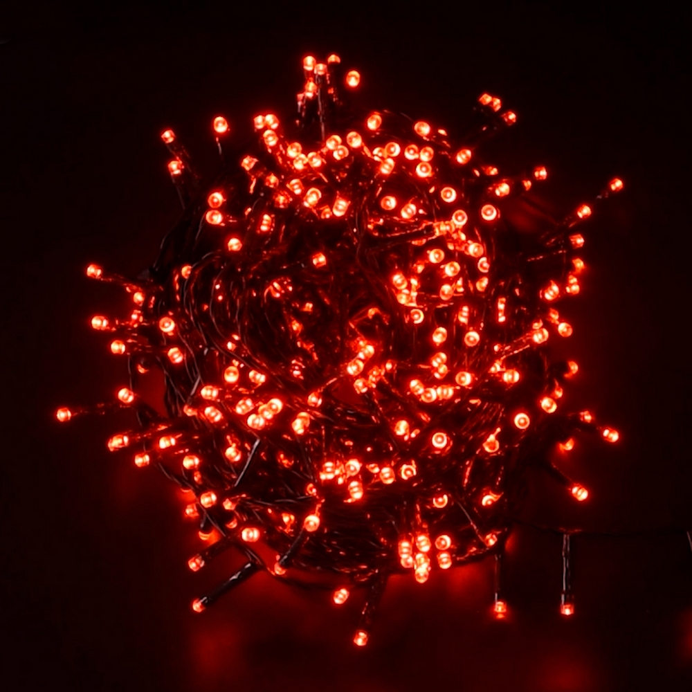 Crylight stringa serie 300 luci di Natale a led rosso catena da 30 mt con  flash