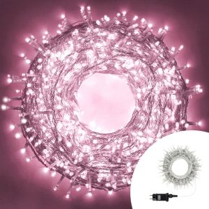 Foto principale Catena di luci 25 metri da 500 Led Rosa con cavo trasparente Wisdom