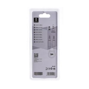 Cavo Audio 3,5 Mm Nylon Intrecciato: Jack Maschio-Maschio Per Auto, Cuffie E Altoparlanti - 1,5m O 3m
