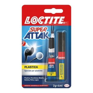 Foto principale Colla Super Attak Loctite Plastica 2gr + Attivatore 4ml