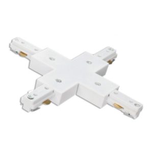 Foto principale Connettore a X per binario elettrificato monofase 3 fili (F) (N) + (T) bianco Aigostar