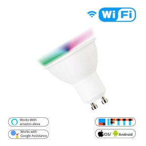 Foto principale Faretto Led Smart Tuya GU10 5W WiFi RGB + Bianco temperatura colore regolabile