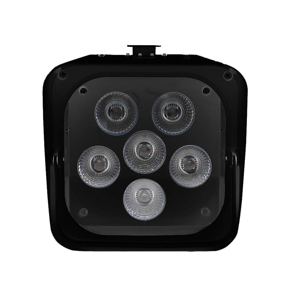 Faro Led a batteria 6x18W RGBWAUV 6 in 1 WiFi nero Wisdom 