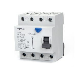 Foto principale Interruttore differenziale puro Salvavita modulare Aigostar 4P 25A 0,03A Aigostar