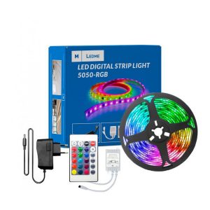 Foto principale Kit Striscia Led 12V 16W SMD 5050 3 metri IP20 con telecomando RGB LEDme