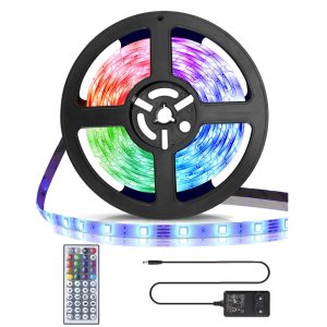 Foto principale Kit Striscia Led 12V 24W SMD 5050 5 metri IP65 con telecomando RGB Aigostar