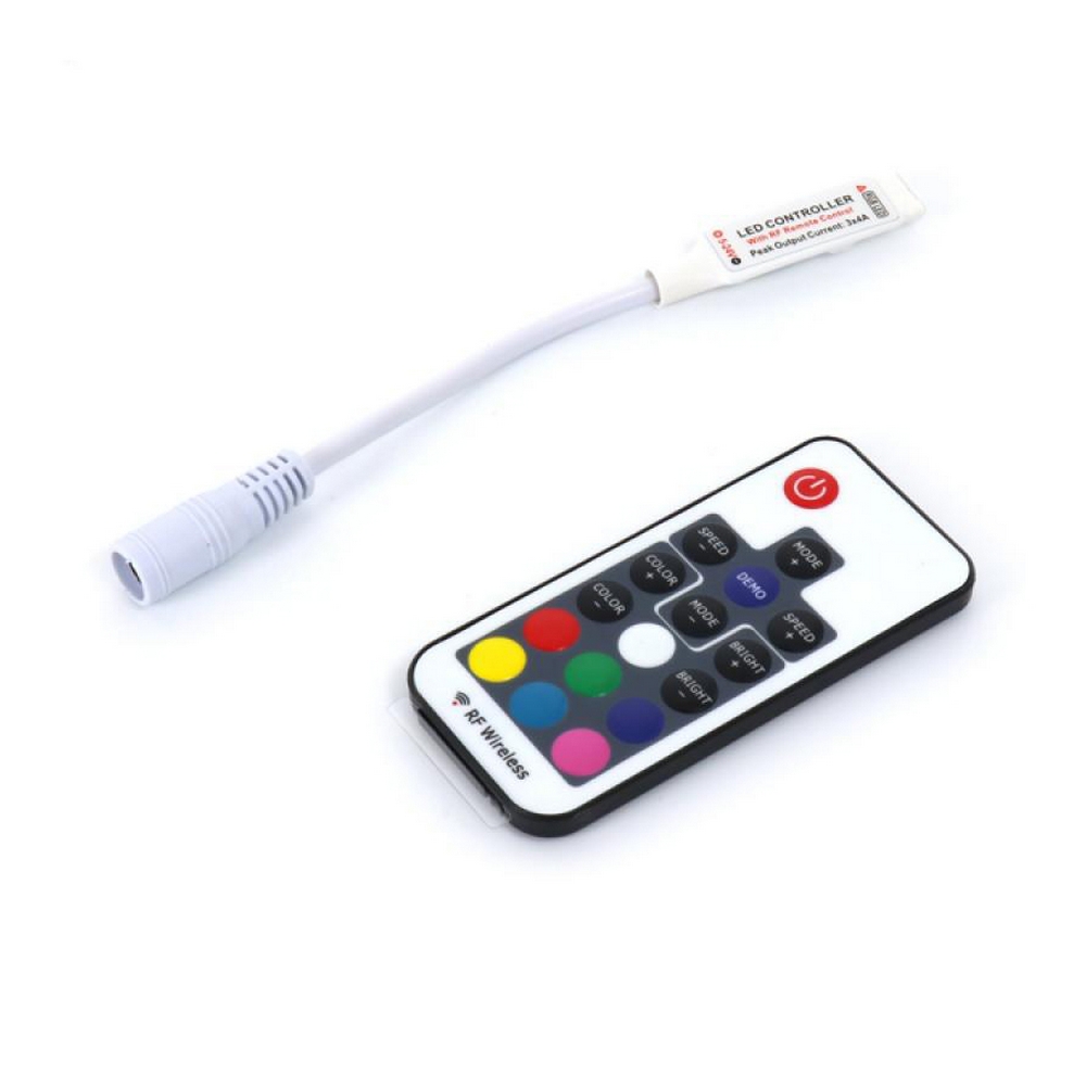 Mini Controller RF striscia Led RGB 12-24V con telecomando LEDme 