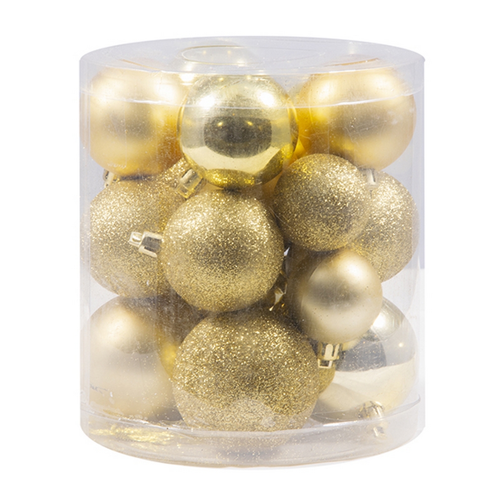 Foto principale Palline decorative color Oro per Albero di Natale Confezione 20 pz Viscio