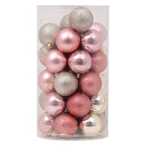 Foto principale Palline decorative Rosa e Champagne per Albero di Natale Confezione 36 pz Viscio