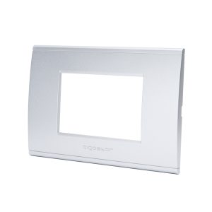 Foto principale Placca 3 moduli 503 in plastica argento compatibile BTicino Livinglight