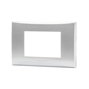 Foto principale Placca 3 moduli 503 in plastica argento compatibile Vimar Plana