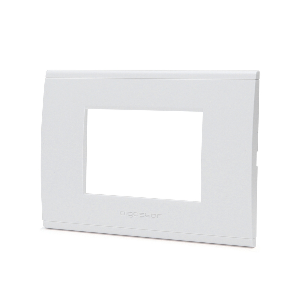 Placca 3 moduli 503 in plastica bianca compatibile BTicino Livinglight 