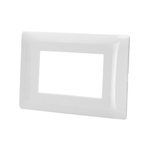 Foto principale Placca 3 moduli 503 in plastica bianca compatibile BTicino Matix