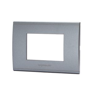 Foto principale Placca 3 moduli 503 in plastica grigia compatibile BTicino Livinglight