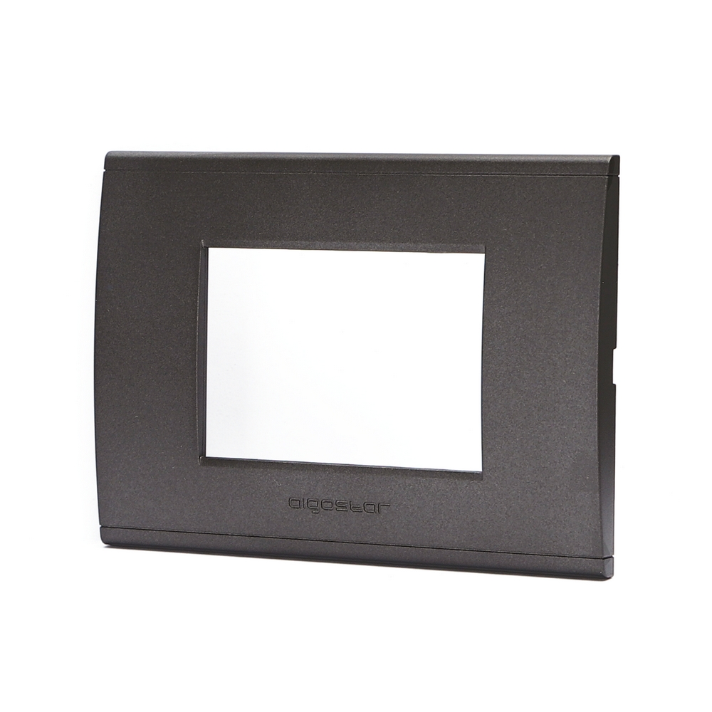 Placca 3 moduli 503 in plastica nera compatibile BTicino Livinglight 