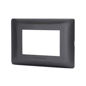 Foto principale Placca 3 moduli 503 in plastica nera compatibile BTicino Matix