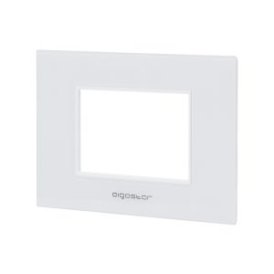 Foto principale Placca 3 moduli 503 in vetro bianca compatibile BTicino Livinglight