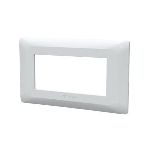 Foto principale Placca 4 moduli 504 in plastica bianca compatibile BTicino Matix