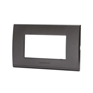Foto principale Placca 4 moduli 504 in plastica nera compatibile BTicino Livinglight