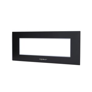 Foto principale Placca 7 moduli 506 in alluminio nera compatibile BTicino Livinglight