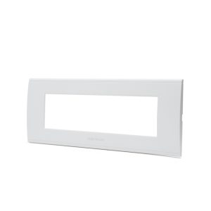 Foto principale Placca 7 moduli 506 in plastica bianca compatibile BTicino Livinglight