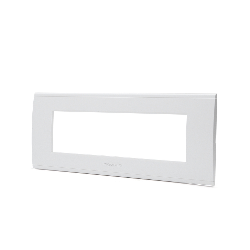 Placca 7 moduli 506 in plastica bianca compatibile BTicino Livinglight 