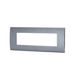 Foto principale Placca 7 moduli 506 in plastica grigia compatibile BTicino Livinglight