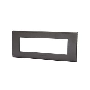 Foto principale Placca 7 moduli 506 in plastica nera compatibile BTicino Livinglight