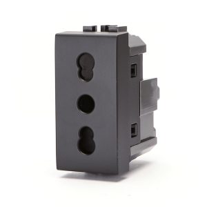 Foto principale Presa bipasso bivalente 16A nera compatibile BTicino Livinglight