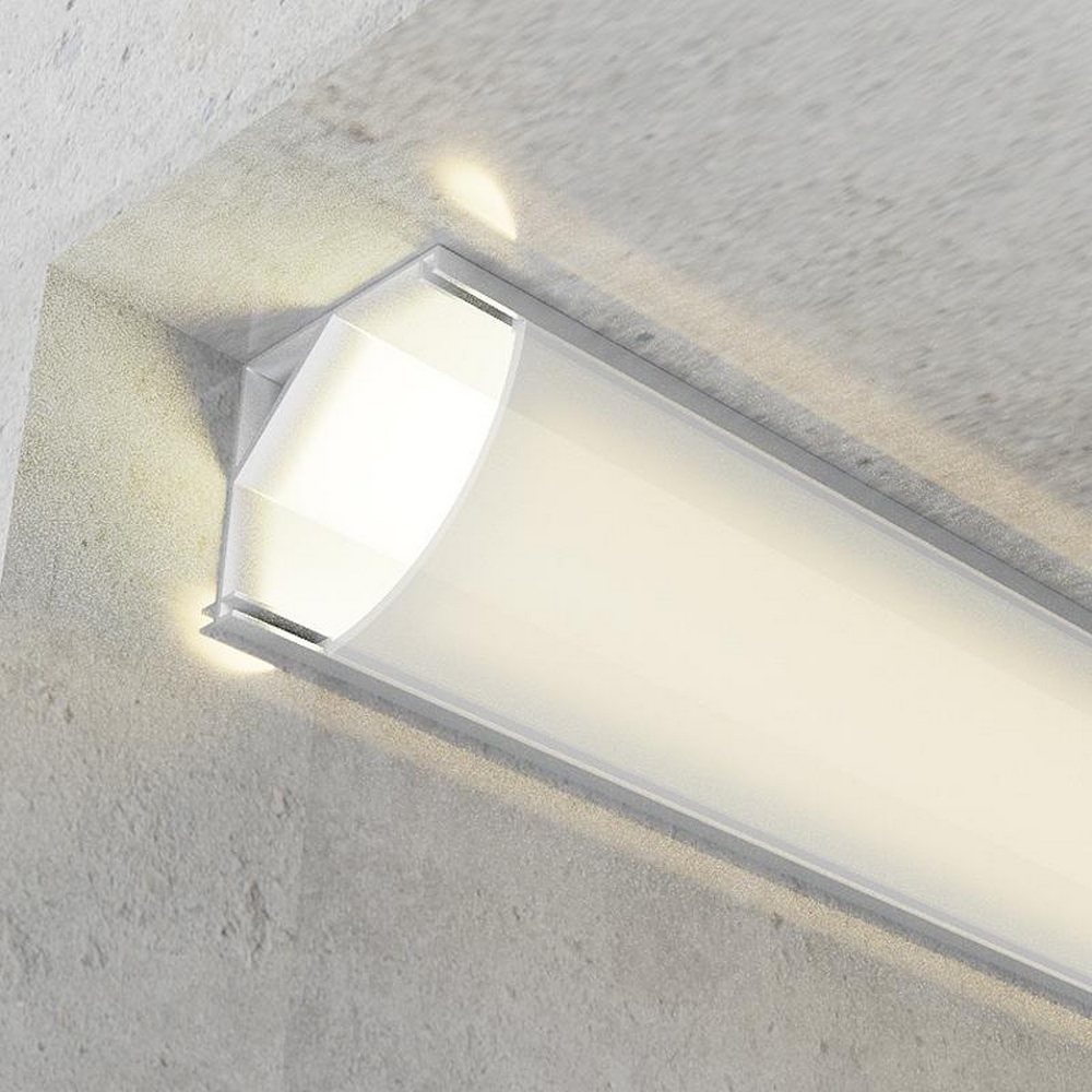 Profilo in alluminio modello L per strisce Led 12-24V a superficie 2 metri  LEDme 