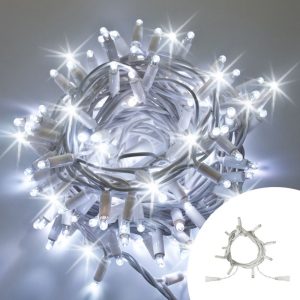 Foto principale Prolunga per Catena di luci MaxiLed Reflex 1,5 metri da 15 Led Bianco Freddo fisso e intermittente da esterno Wisdom