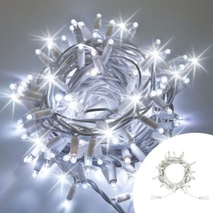 Foto principale Prolunga per Catena di luci MaxiLed Reflex 3 metri da 30 Led Bianco Freddo fisso e intermittente da esterno Wisdom