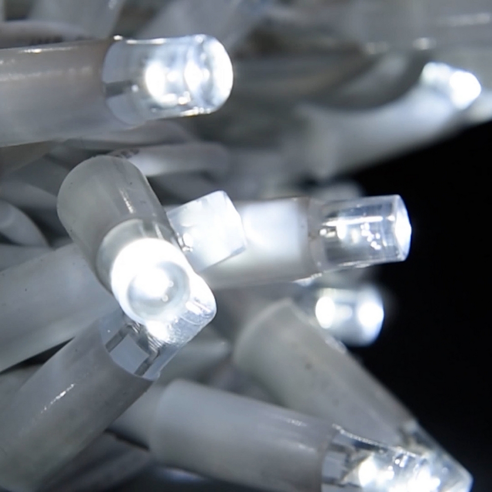 Prolunga per Catena di luci MaxiLed Reflex 5 metri da 50 Led Bianco Caldo fisso e Freddo intermittente da esterno Wisdom - Foto 6