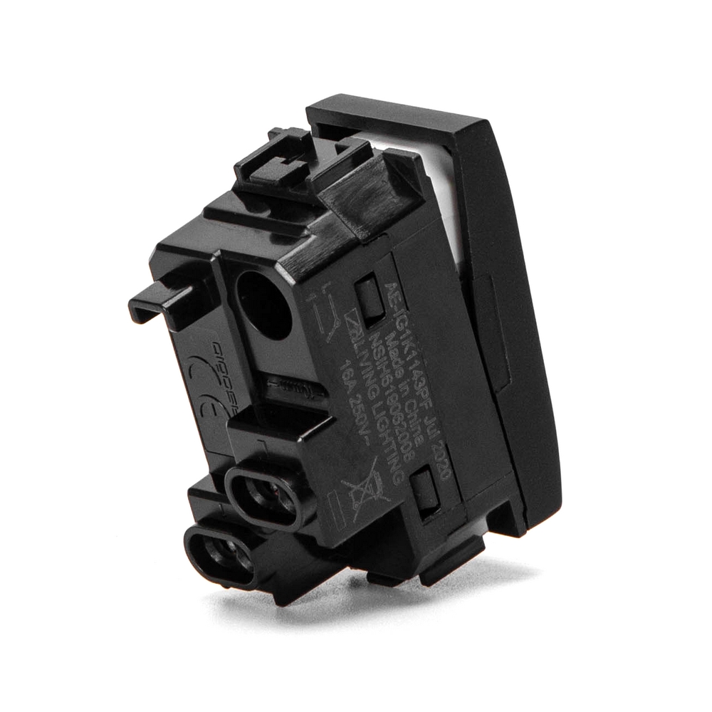 Pulsante Assiale 1P 16A Unipolare - Compatibile Con Bticino Living Light - Grigio (4 Pezzi) - Foto 3