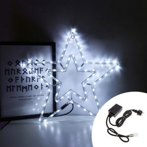 Foto principale Stella luminosa 49cm da 90 Led Bianco Freddo da esterno Wisdom